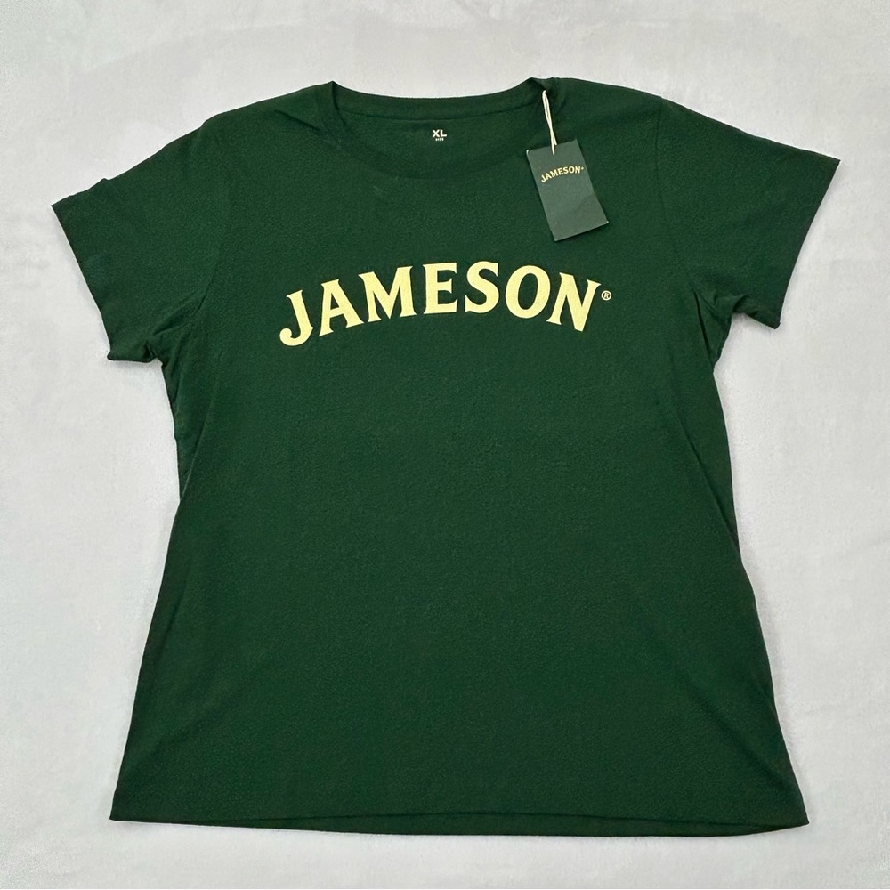 Jameson Irish Whisky Taste Responsibly Green Short Sleeve Tee Shirt Women’s XL